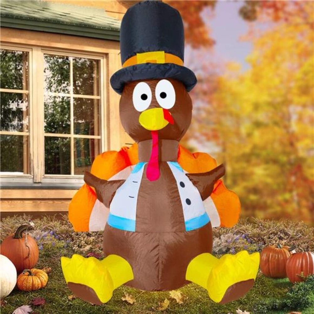 Thanksgiving Decorations Inflatables Turkey 3.5 Ft Cute Thanksgiving Fall Decor